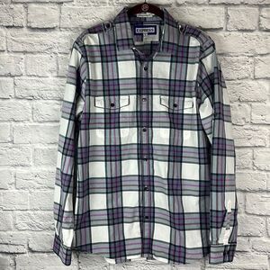 Express Shirt Mens Large 16 16.5 Purple Blue Extra Slim Fit Dress Work Button Up